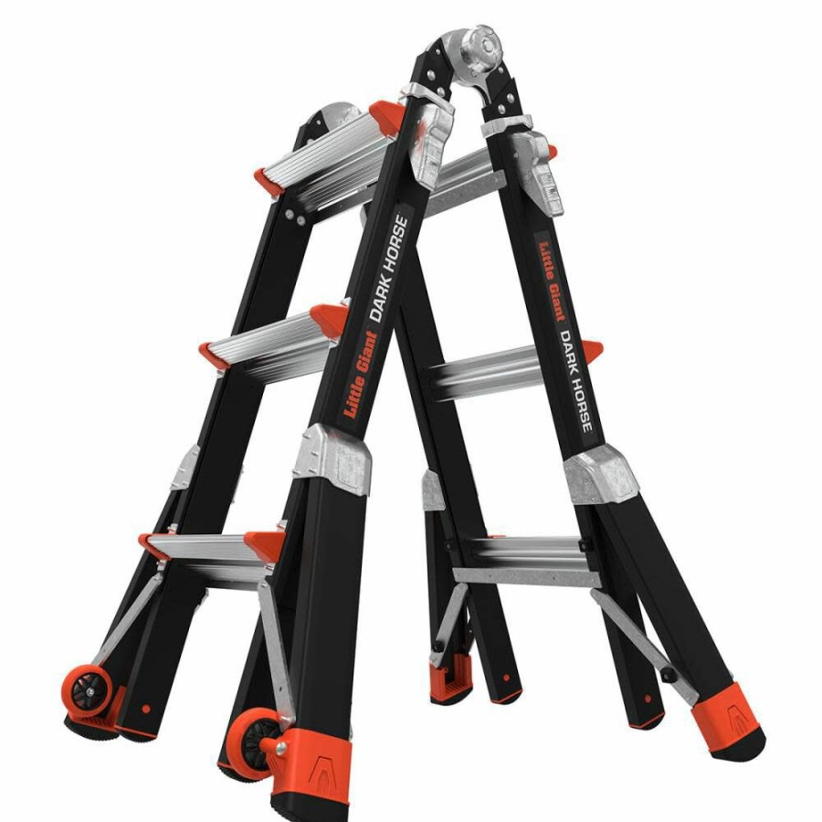 Ladders * | Dark Horse M13 Fiberglass Multi-Position Ladder Little Giant Safety Discounts Online