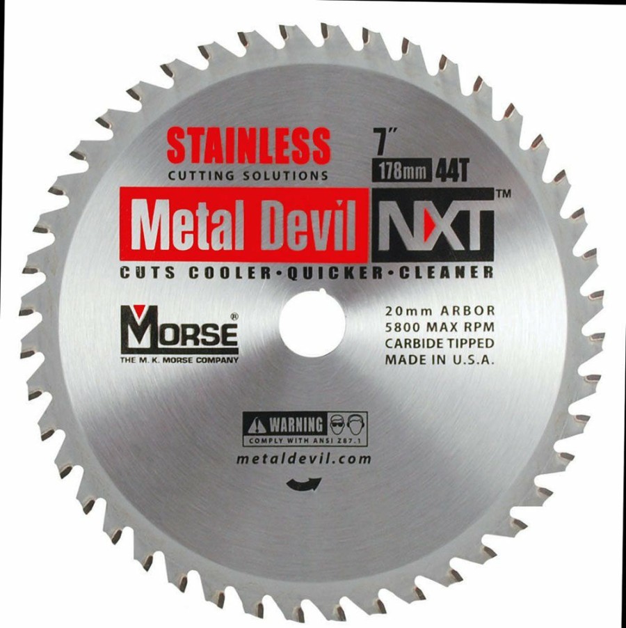 Power Tool Accessories * | Morse Metal Devil Nxt Circular Saw Blade 7 Stainless Steel Mk Morse Online Sales