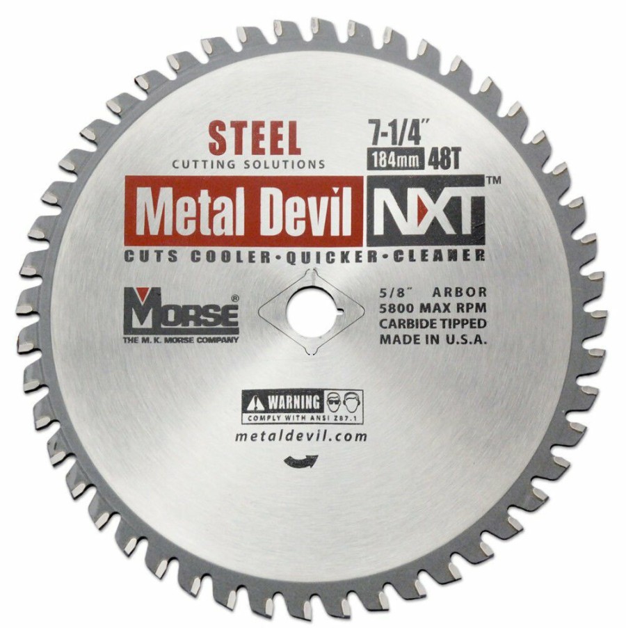 Power Tool Accessories * | Morse Metal Devil Nxt Circular Saw Blade 7 1/4 Steel Mk Morse Fashionable