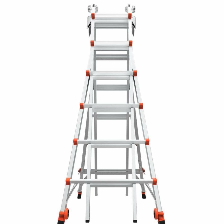 Ladders * | Revolution M26 Aluminum Type-1A Telescoping Multi-Position Ladder With Ratchet Leg Leveler Little Giant Safety Cheaper