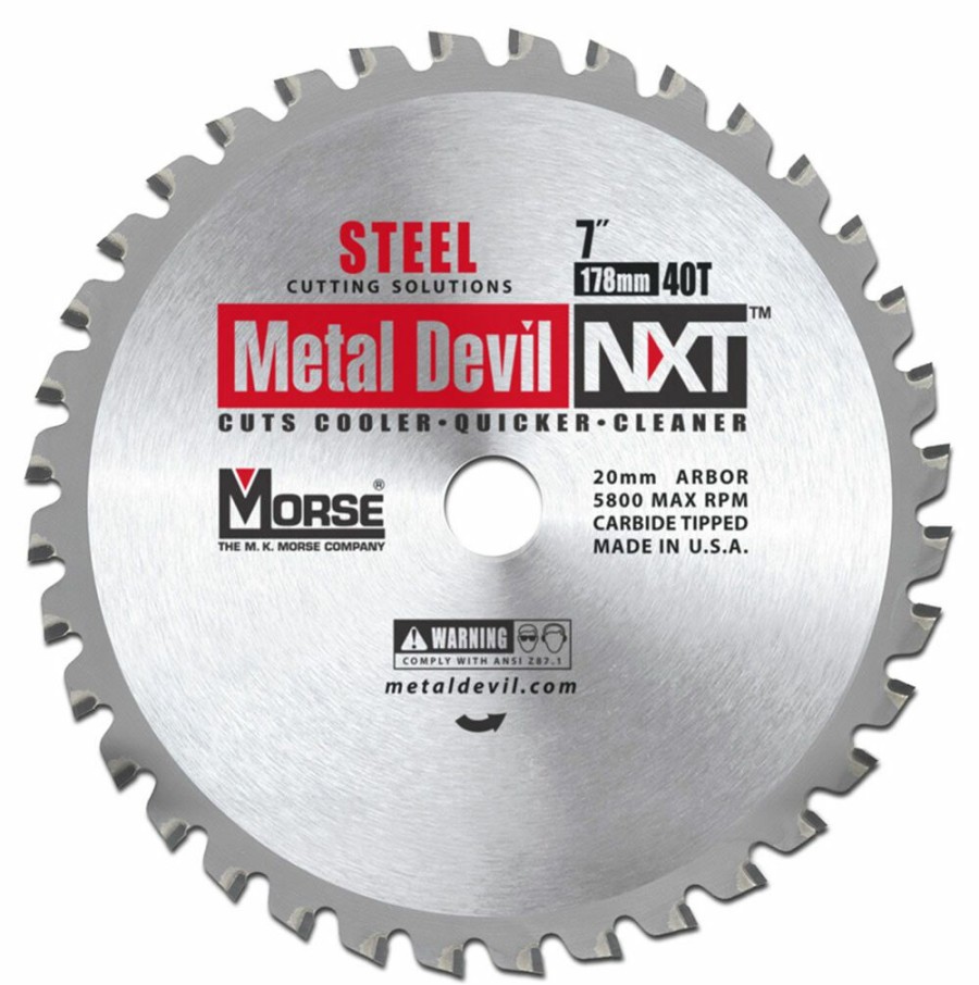 Power Tool Accessories * | Morse Metal Devil Nxt Circular Saw Blade 7 Steel Mk Morse Opening Sales