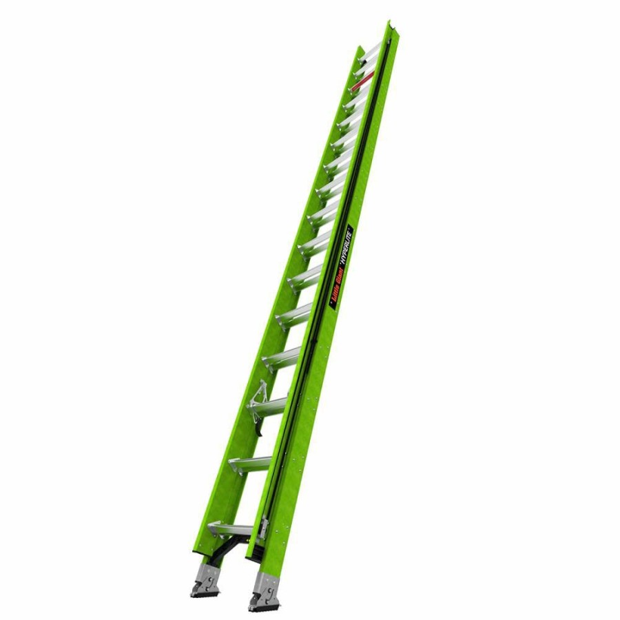 Ladders * | Hyperlite 32 Ft Type Ia Fiberglass Extension Ladder Little Giant Safety 100% Guarantee