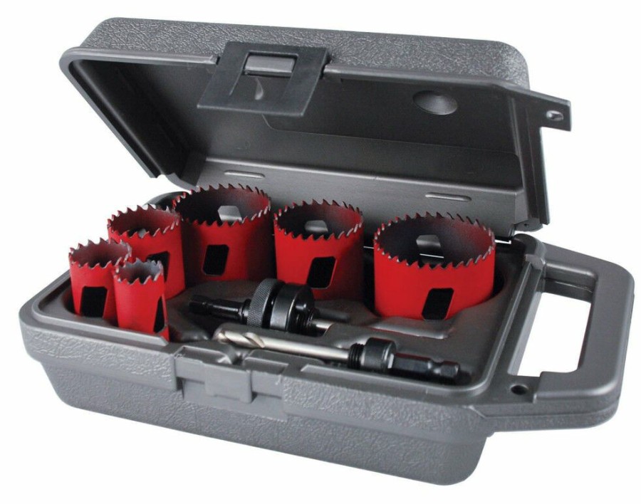 Power Tool Accessories * | Morse Bi Metal Hole Saw Kit Elec 8Pc Mk Morse 100% Guarantee