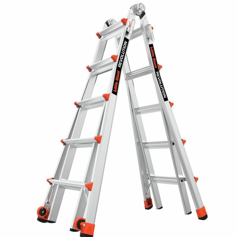 Ladders * | 22-Ft Aluminum 300-Lb Telescoping Type Ia Multi-Position Ladder Little Giant Safety Limited Edition