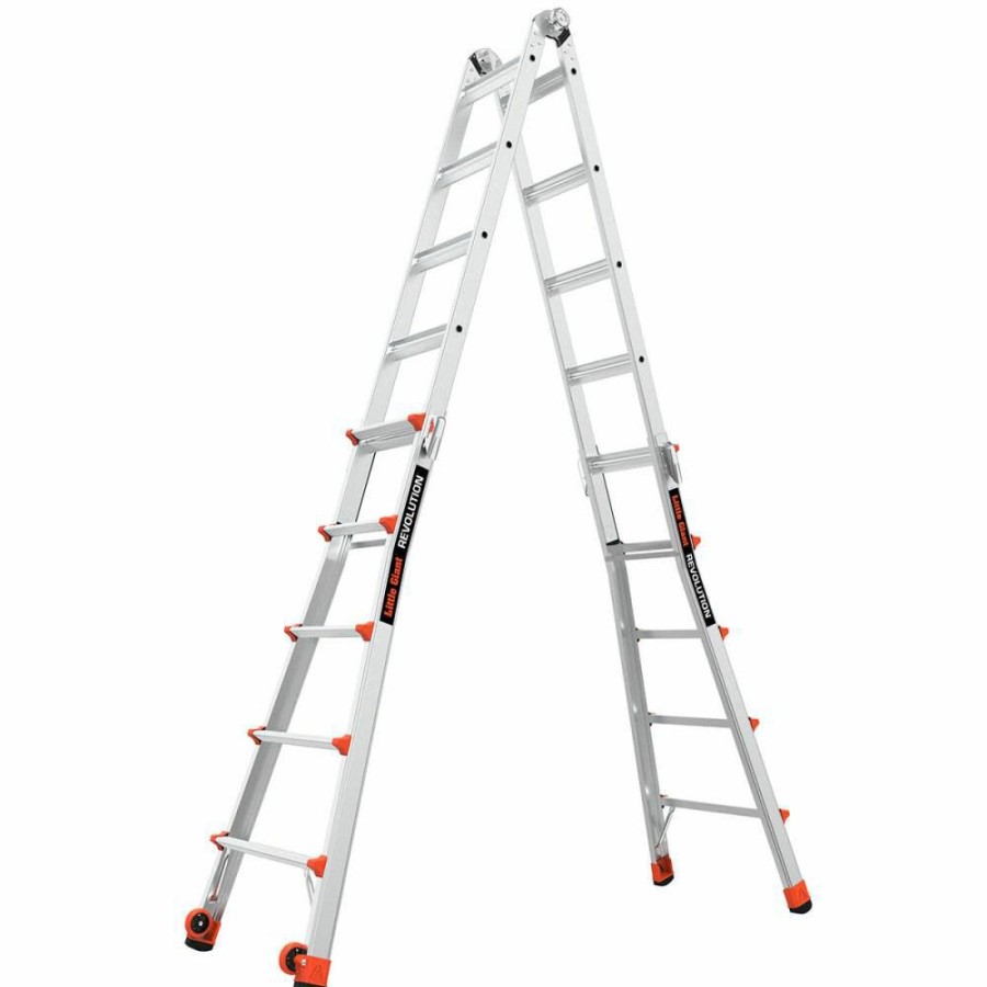 Ladders * | 22-Ft Aluminum 300-Lb Telescoping Type Ia Multi-Position Ladder Little Giant Safety Limited Edition