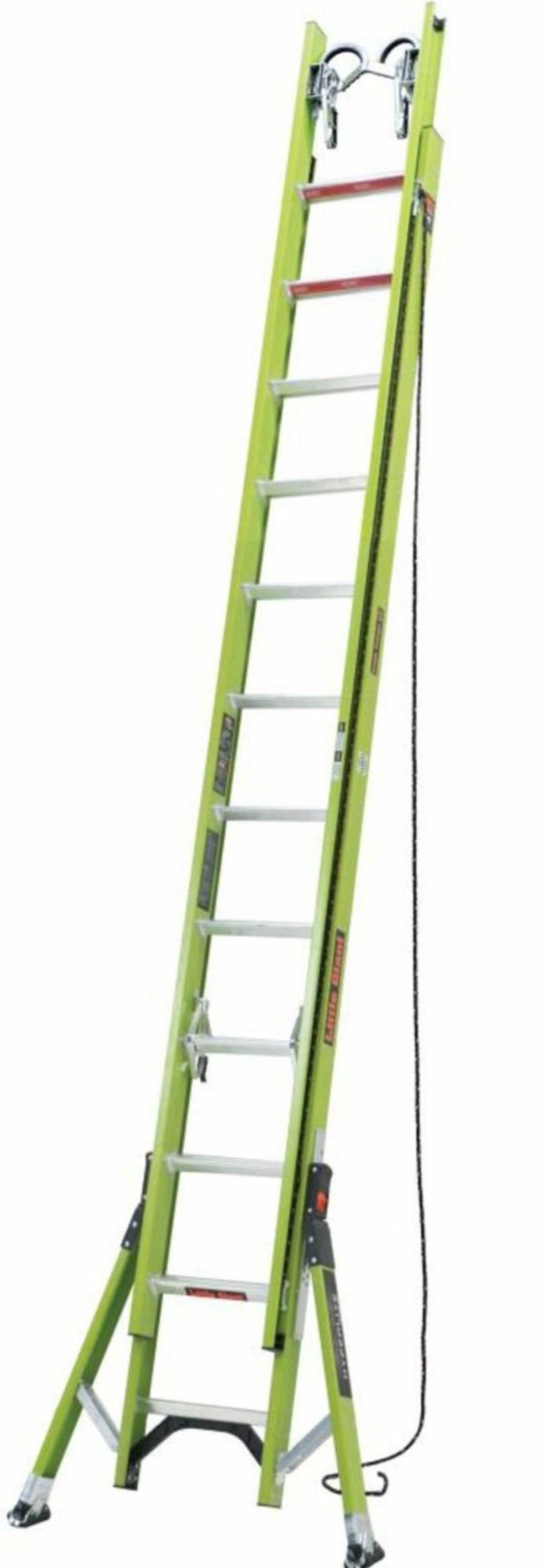 Ladders * | Hyperlite Sumostance, 24 Ft. Iaa Fiberglass Extension Ladder W/ Ch, V-Rung And Claw Little Giant Safety Hot Sell