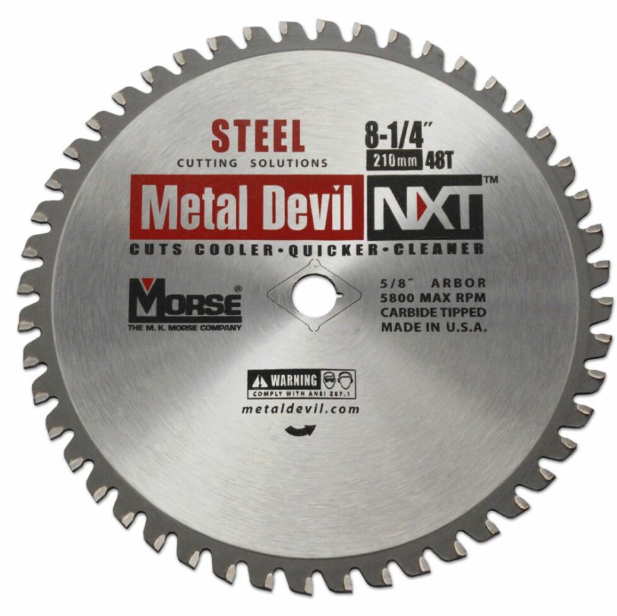 Power Tool Accessories * | Morse Metal Devil Nxt Circular Saw Blade 8 1/4 Steel Mk Morse Hot Sell