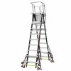 Ladders * | Cage Model 8 Ft. To 14 Ft. Iaa Fg W/ Wheel Lift And Ratchet Levelers Little Giant Safety Online Sales