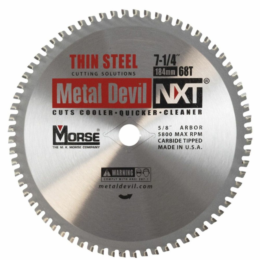 Power Tool Accessories * | Morse Metal Devil Nxt Circular Saw Blade 7 1/4 Thin Steel Mk Morse Cheap