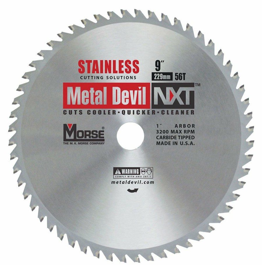 Power Tool Accessories * | Morse Metal Devil Nxt Circular Saw Blade 9 Stainless Steel Mk Morse Radiant Model