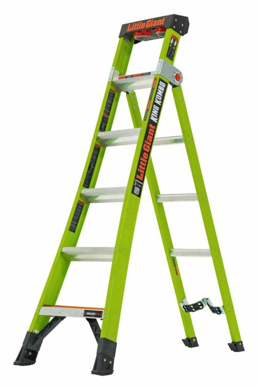 Ladders * | King Kombo Industrial Fiberglass 6 To 10 Combo Ladder Little Giant Safety Online Sales