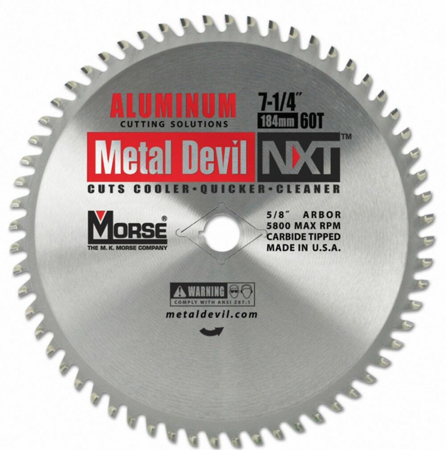 Power Tool Accessories * | Morse Metal Devil Nxt Circular Saw Blade 7 1/4 Aluminum Mk Morse Radiant Model