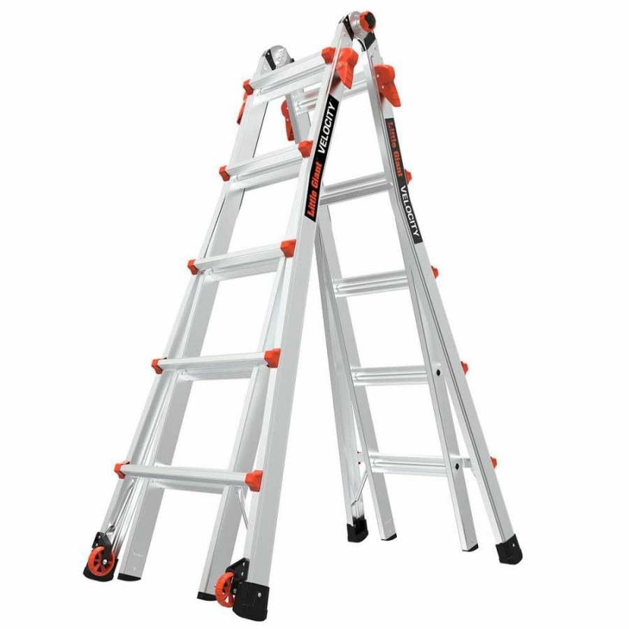 Ladders * | Velocity Model 22 300 Lb Rated Type-1A Multi-Use Ladder Little Giant Safety Classical Style