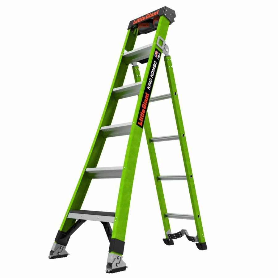 Ladders * | Little Giant King Kombo Ladder Technical 6 Ansi Type Iaa 375 Lb Little Giant Safety Cheap