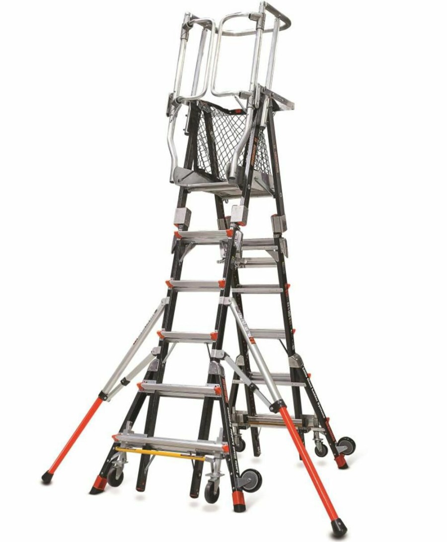 Ladders * | Compact Cage Model 6 Ft. To 10 Ft. Iaa Fg W/ Side Tip Outrigger And Wheel Lift Little Giant Safety Best Sale