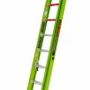 Ladders * | Hyperlite 16 Ft. Iaa Fiberglass Extension Ladder W/ Ch, V-Rung And Claw Little Giant Safety New