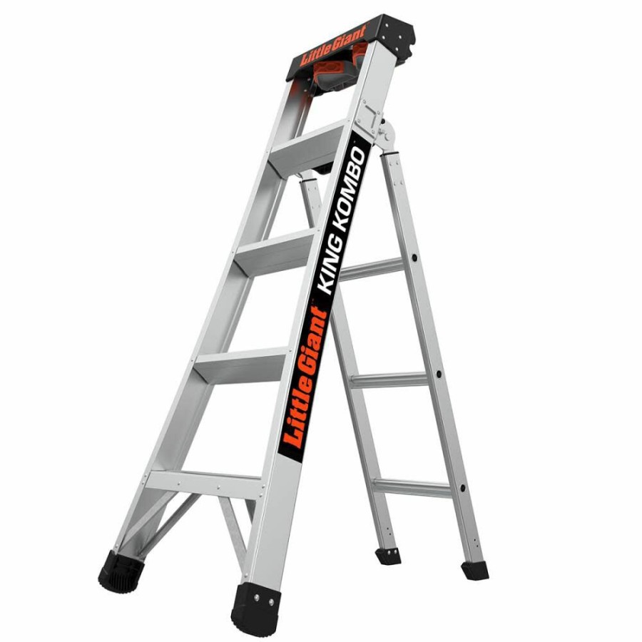 Ladders * | Little Giant King Kombo Model 5 Aluminum Type 1A Combo Ladder Little Giant Safety Fashionable