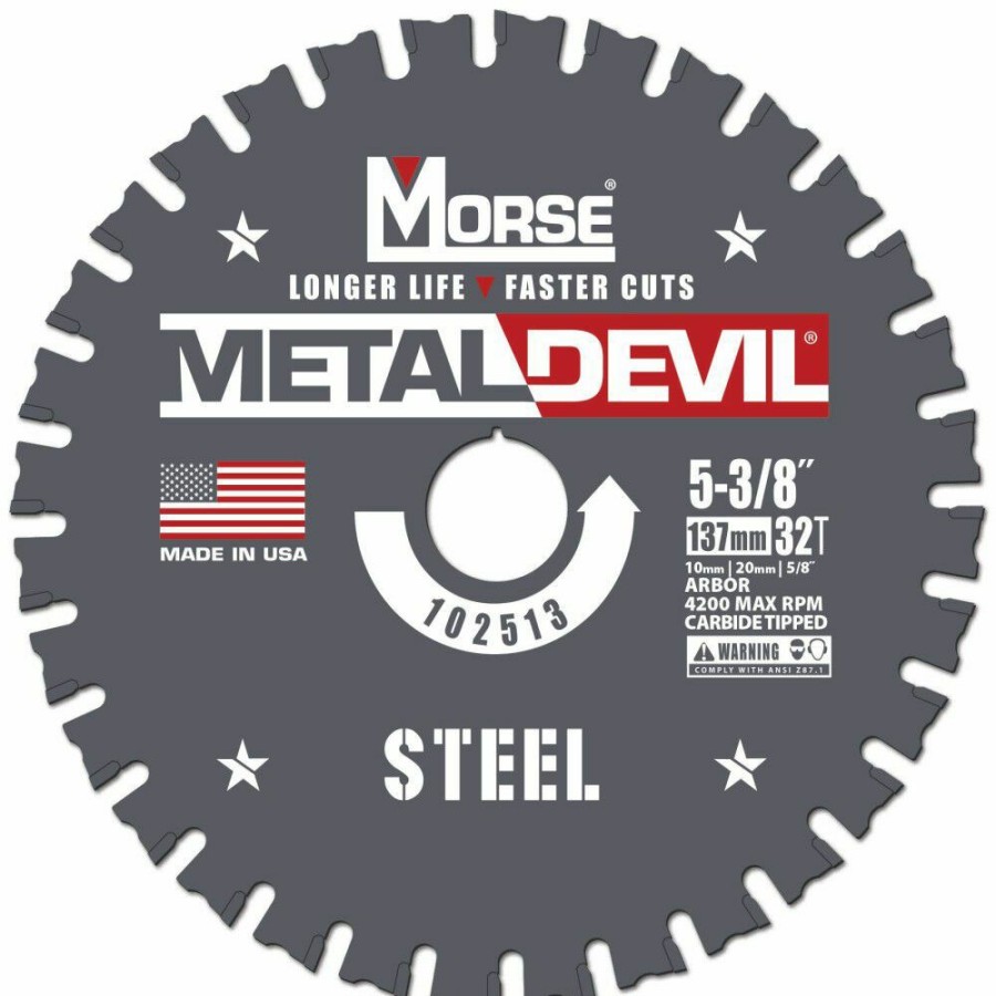 Power Tool Accessories * | Mk Morse 5 3/8 32 Tooth Metal Devil Steel Circular Saw Blade Online Store