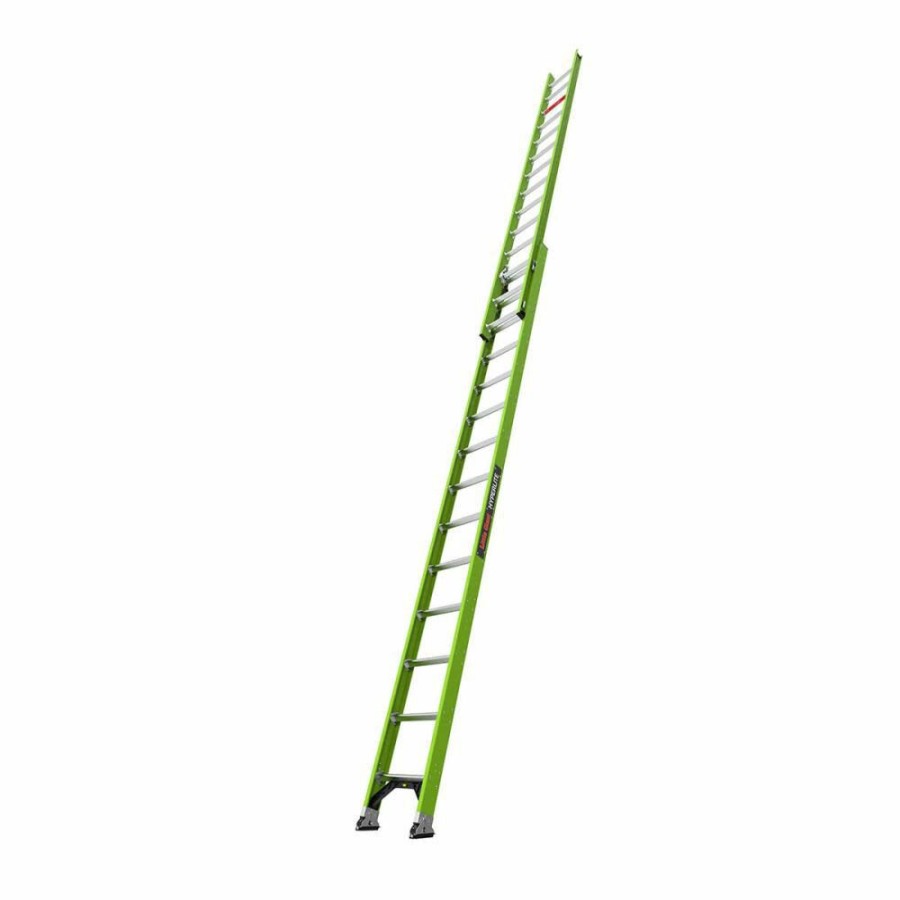 Ladders * | Hyperlite 28 Ft Type Ia Fiberglass Extension Ladder Little Giant Safety Good Quality