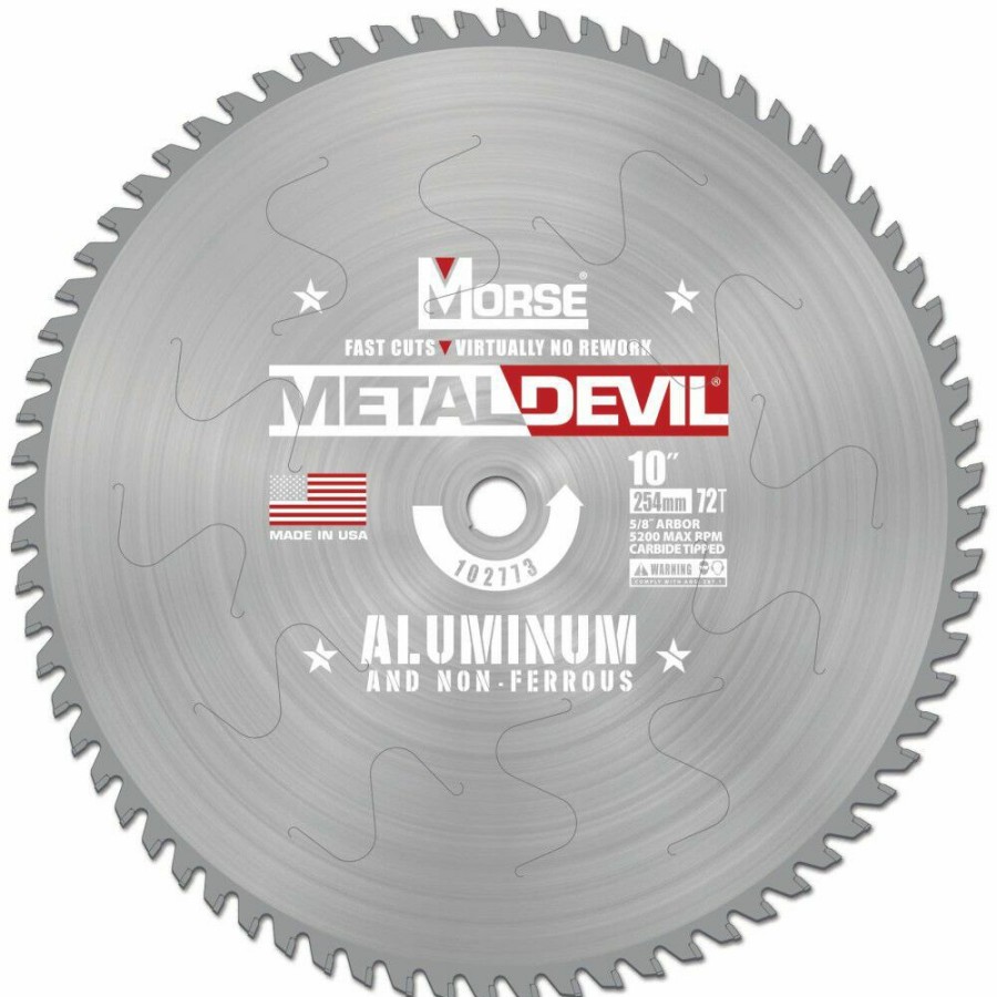 Power Tool Accessories * | Mk Morse 10 72 Tooth Metal Devil Circular Saw Blade Radiant Model