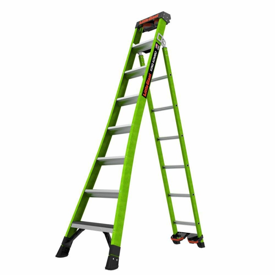 Ladders * | King Kombo 2.0 Industrial M8 Fiberglass Type 1Aa Little Giant Safety High Quality