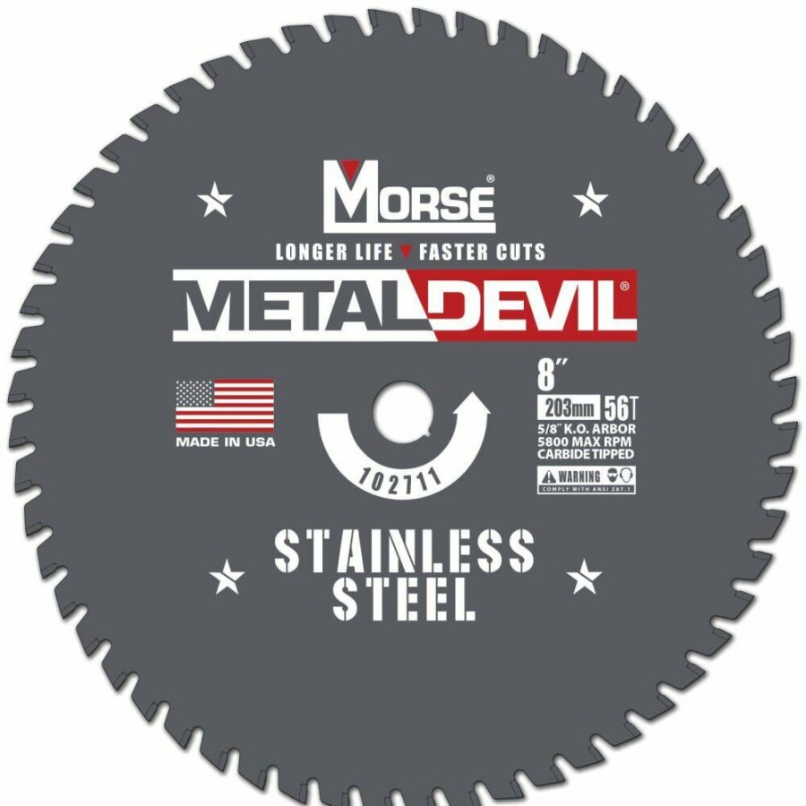 Power Tool Accessories * | Mk Morse 8 56 Tooth Stainless Steel Circular Saw Blade Online Store