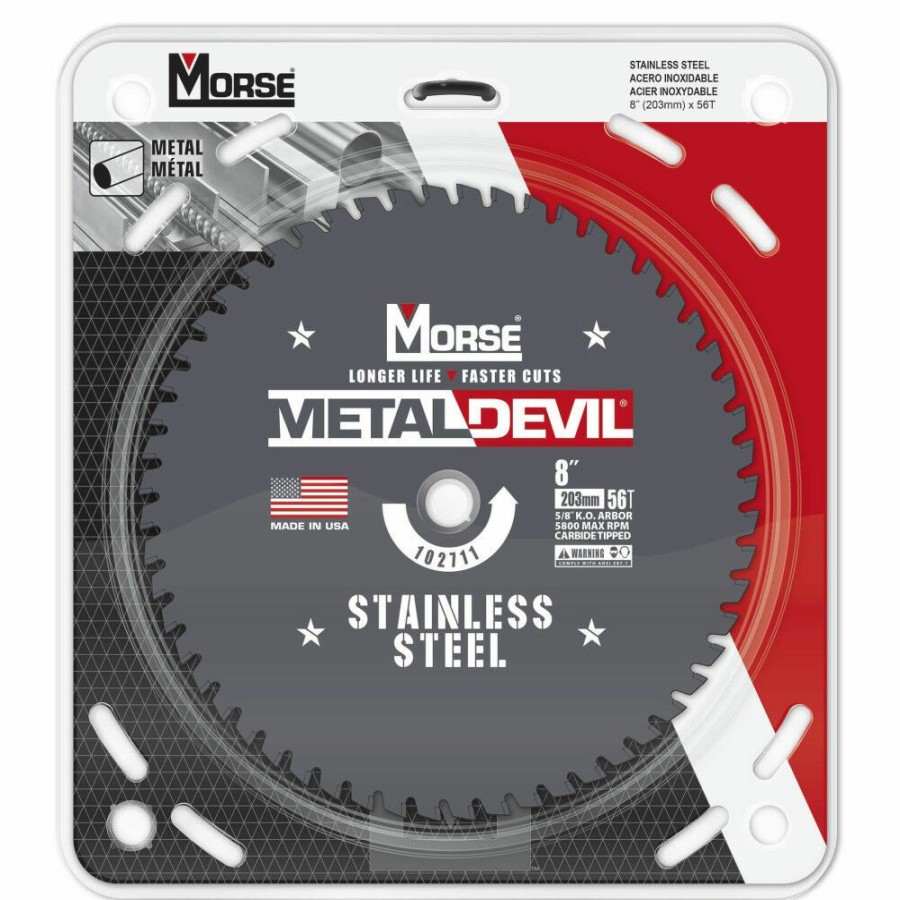 Power Tool Accessories * | Mk Morse 8 56 Tooth Stainless Steel Circular Saw Blade Online Store