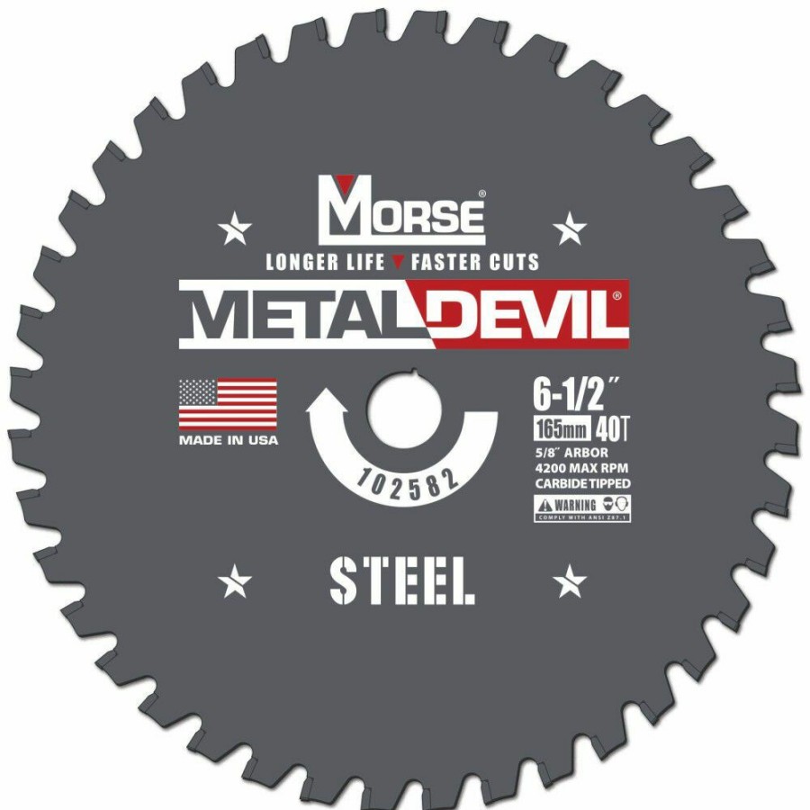 Power Tool Accessories * | Mk Morse 6 1/2 40 Tooth Metal Devil Circular Saw Blade Fashionable