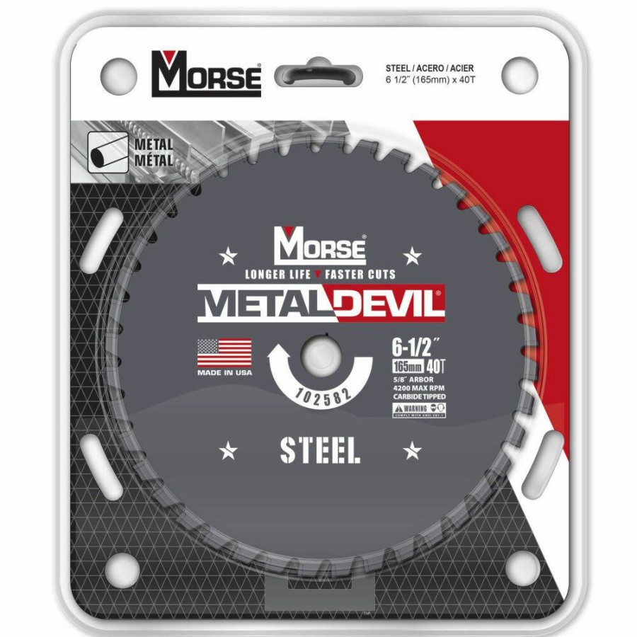 Power Tool Accessories * | Mk Morse 6 1/2 40 Tooth Metal Devil Circular Saw Blade Fashionable