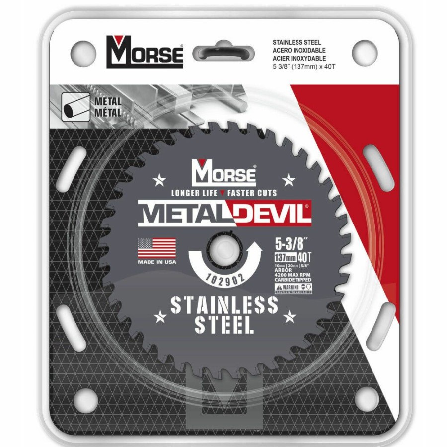 Power Tool Accessories * | Mk Morse 5 3/8 40 Tooth Stainless Steel Circular Saw Blade Best Sale