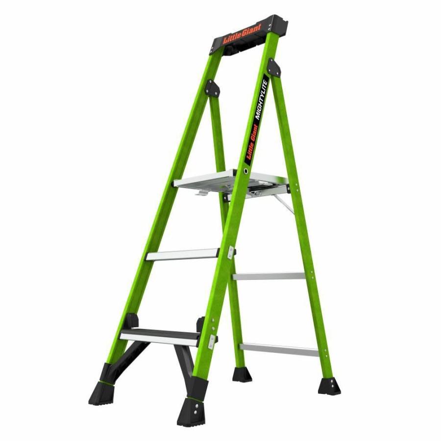 Ladders * | Mighty Lite, 5 Model Ansi Type Iaa 375 Lb Rated, Fiberglass Stepladder With Ground Cue Little Giant Safety Cheap