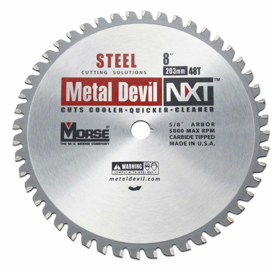 Power Tool Accessories * | Morse Metal Devil Nxt Circular Saw Blade 8 48T Steel Mk Morse Good Quality