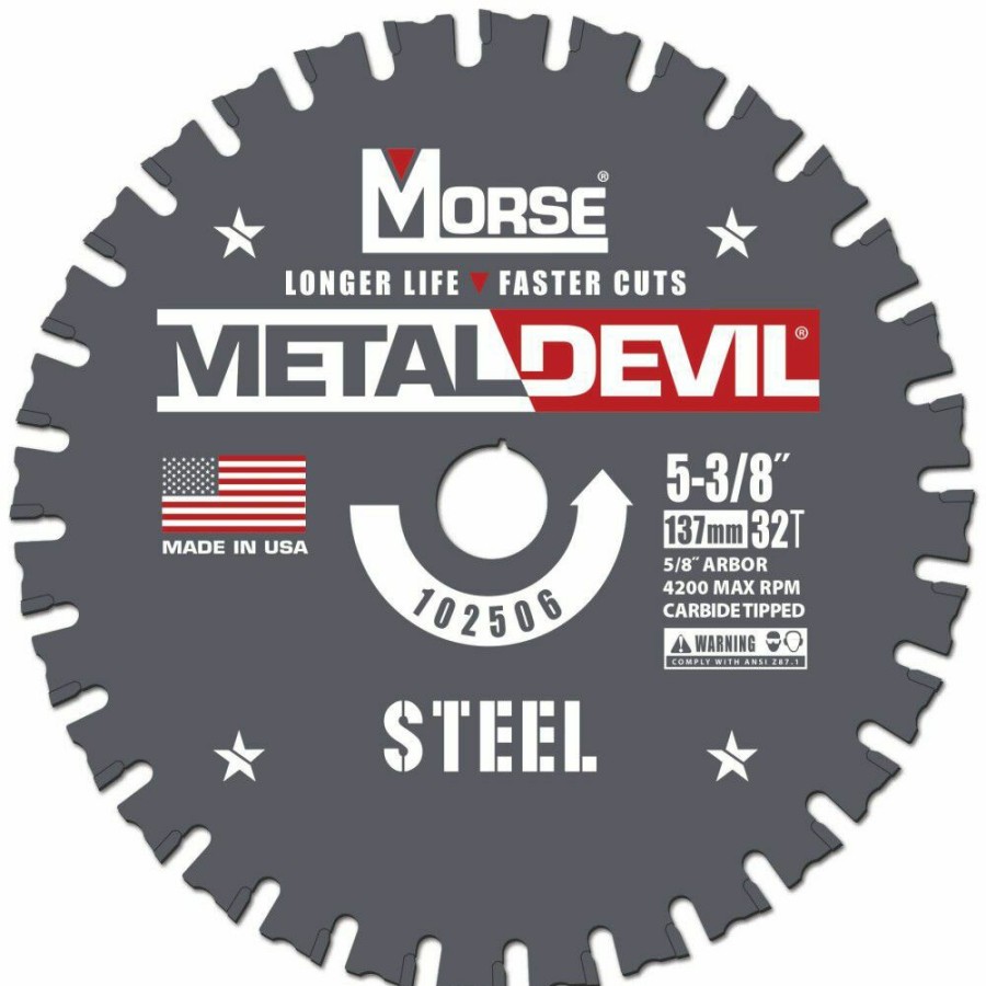 Power Tool Accessories * | Mk Morse 5 3/8 32 Tooth Metal Devil Steel Circular Saw Blade Outlet Sale