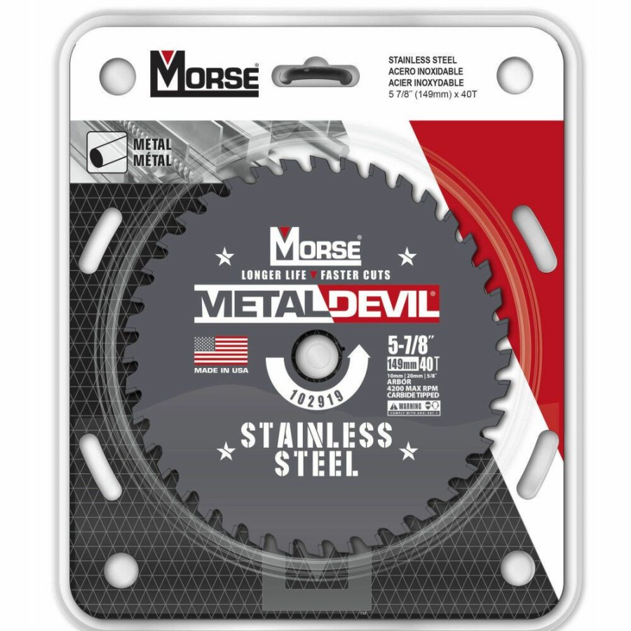 Power Tool Accessories * | Mk Morse 5 7/8 40 Tooth Stainless Steel Circular Saw Blade Exclusive Design