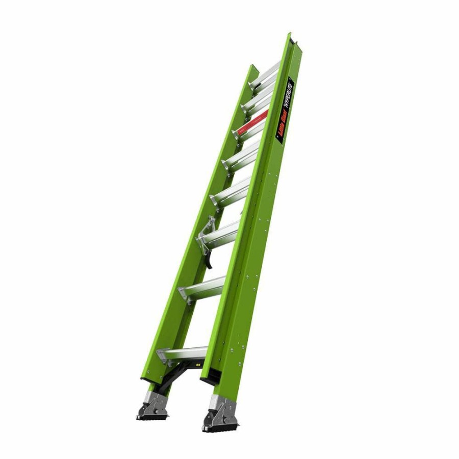 Ladders * | Hyperlite 16 Ft Type Ia Fiberglass Extension Ladder Little Giant Safety Good Quality