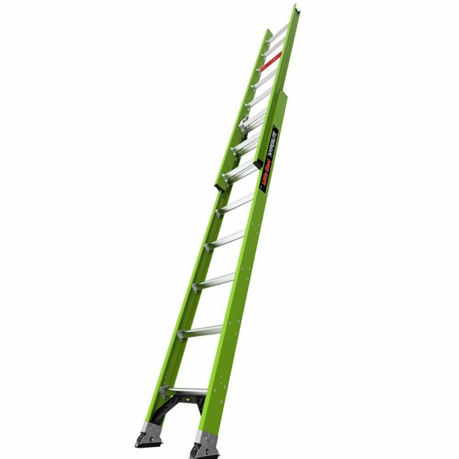 Ladders * | Hyperlite 16 Ft Type Ia Fiberglass Extension Ladder Little Giant Safety Good Quality