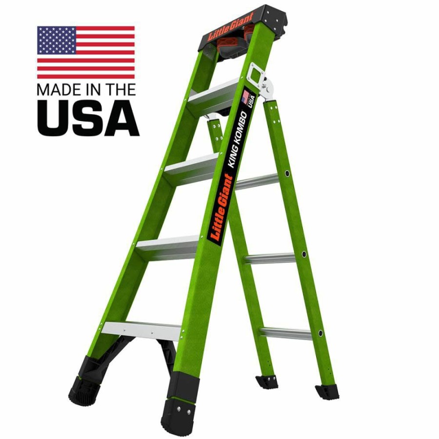 Ladders * | King Kombo 2.0 Pro M5 Type 1Aa Fiberglass Little Giant Safety Online Store