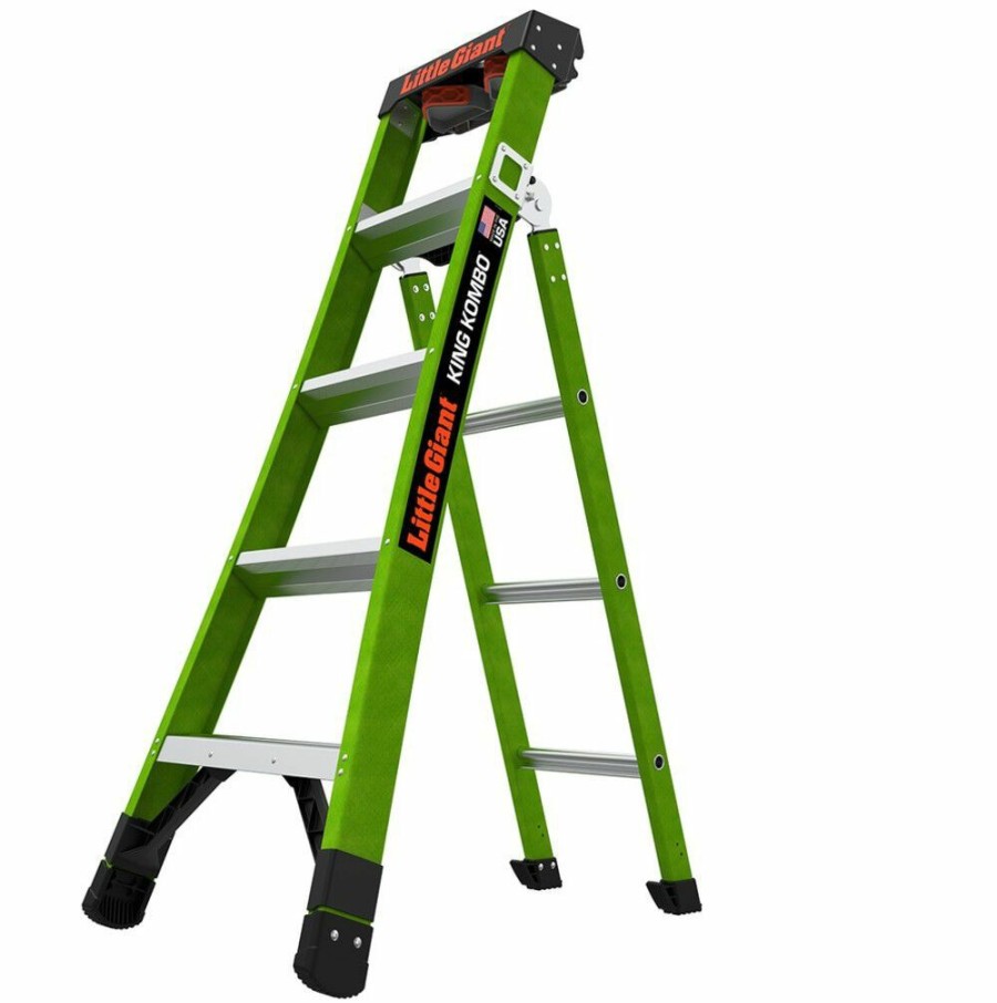 Ladders * | King Kombo 2.0 Pro M5 Type 1Aa Fiberglass Little Giant Safety Online Store