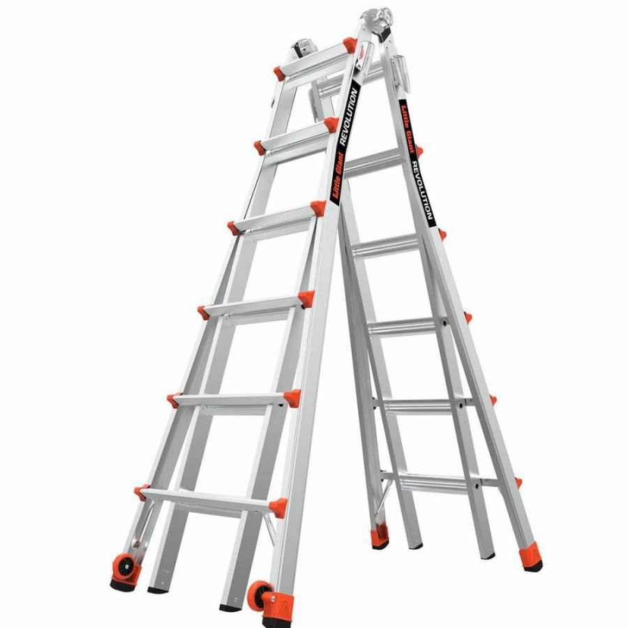 Ladders * | Revolution M26 Aluminum Type 1A Telescoping Multi-Position Ladder Little Giant Safety Fashionable