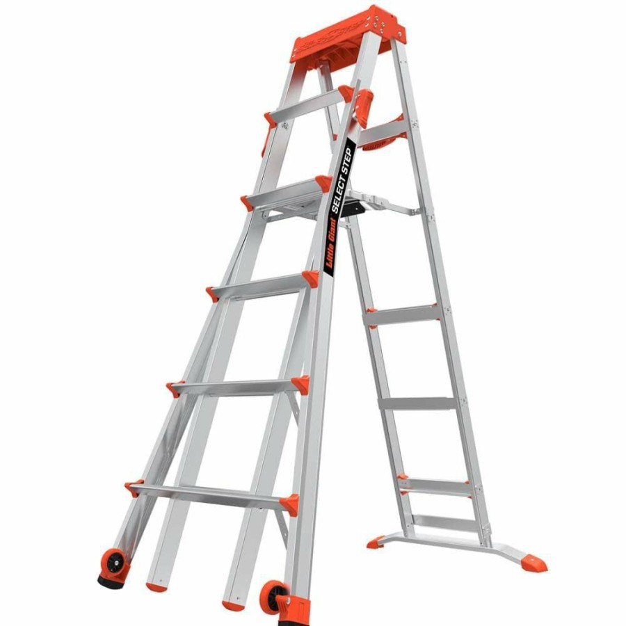 Ladders * | Select Step M6 Aluminum Type 1Aa Step Ladder Little Giant Safety Good Quality