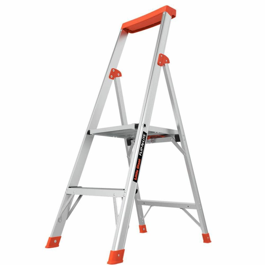 Ladders * | Flip-N-Lite M4 Type-1A Aluminum Step Ladder Little Giant Safety Fashionable