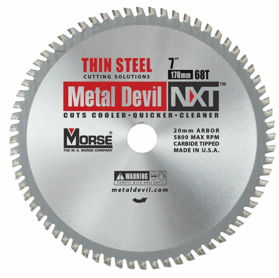 Power Tool Accessories * | Morse Metal Devil Nxt Circular Saw Blade 7 Thin Steel Mk Morse Reduction In Price