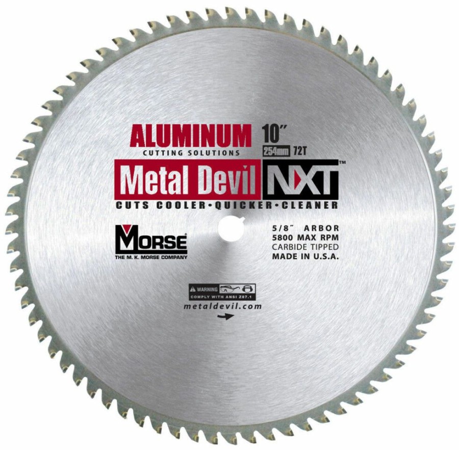 Power Tool Accessories * | Morse Metal Devil Nxt Circular Saw Blade 10 Aluminum Mk Morse Outlet